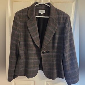 Adjust Fit Double Button Plaid And Subtle Colours Blazer